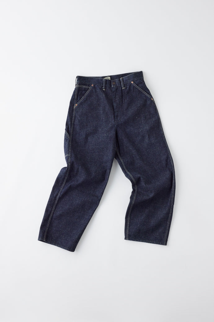 GL42408A / RECYCLED WASTE SUVIN COTTON YARN 11.5oz. DENIM PAINTER PANTS - NAVY