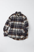 GL29138 / COTTON NEL CHECK SHIRT SWITCH B.D SHIRT - BLACK