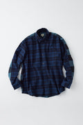 GL29138 / COTTON NEL CHECK SHIRT SWITCH B.D SHIRT - NAVY