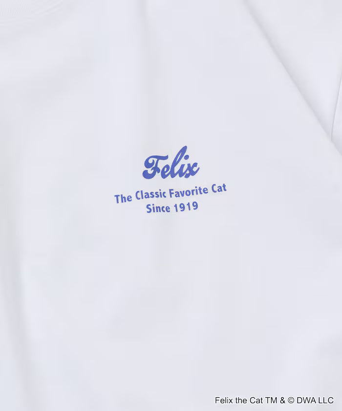 Limited Edition FELIX THE CAT Big Silhouette Back Print Crew Neck T-Shirt