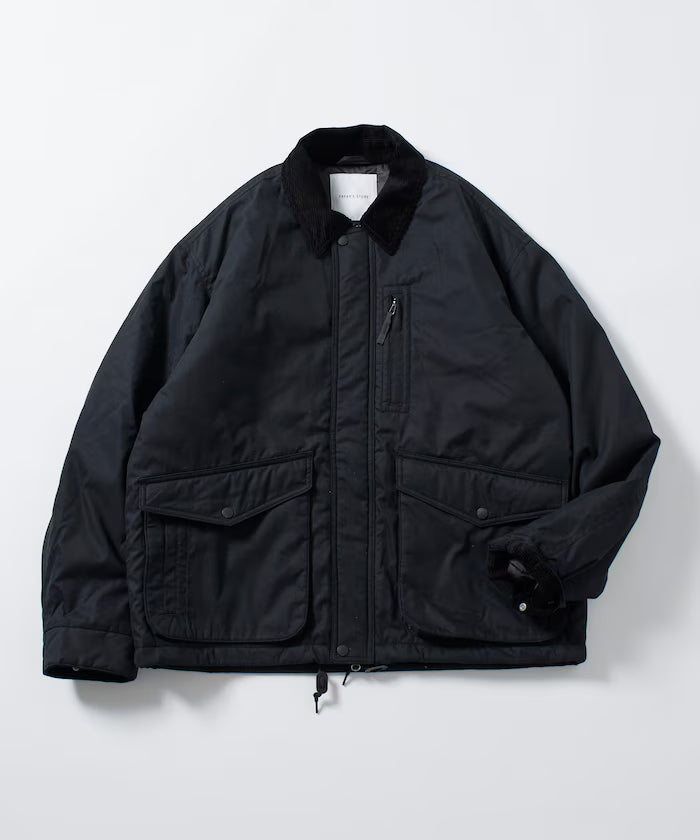 Corduroy panel cotton nylon blouson