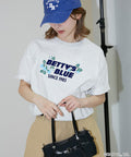 BETTY'S BLUE Flock Logo T-Shirt Limited Edition - Light Gray