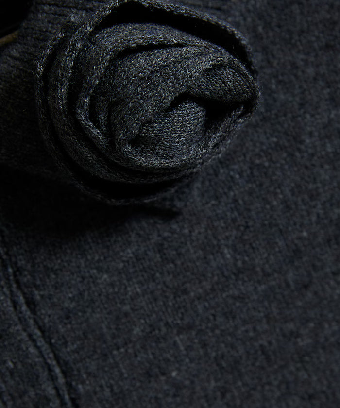 Polo knit pullover with flower motif - limited edition