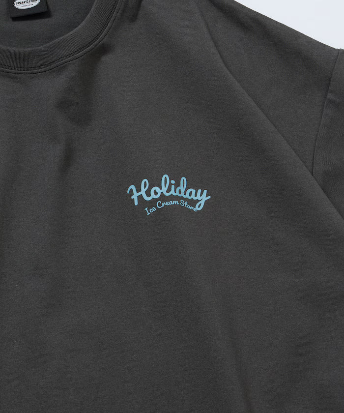 HOLIDAY ICECREAM×FREAK'S STORE Collaboration Big Silhouette Back Print Crew Neck T-Shirt [Limited Edition]