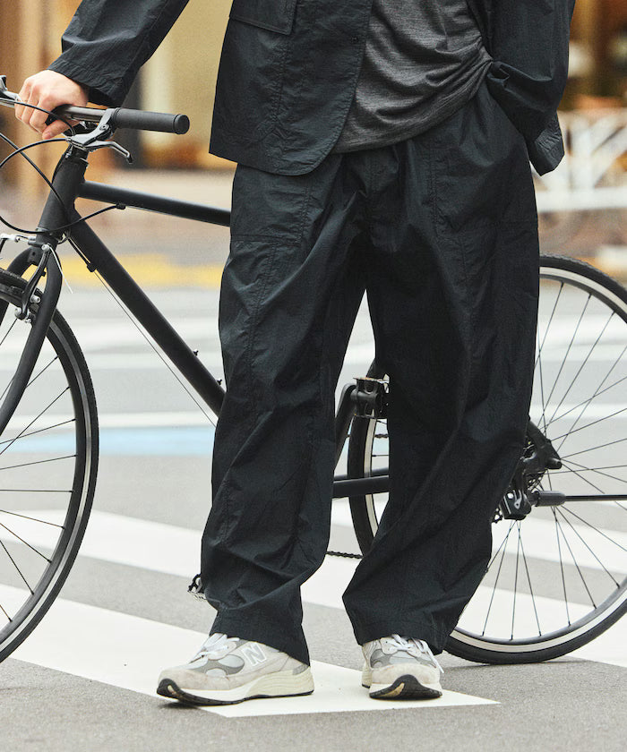 Ultra-Light Nylon Packable Wide Tapered Pants