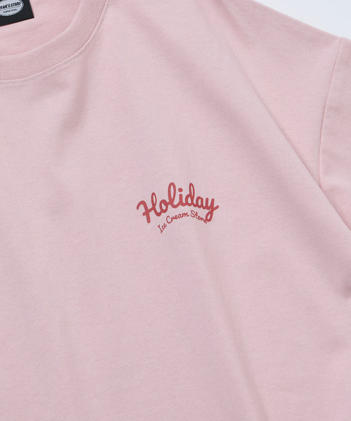 HOLIDAY ICECREAM×FREAK'S STORE Collaboration Big Silhouette Back Print Crew Neck T-Shirt [Limited Edition]