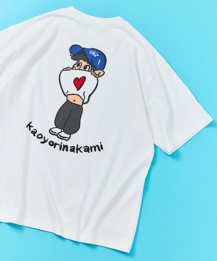 [Sales start on May 22 at 12:00] kaoyorinakami × FREAK'S STORE/ Kaoyorinakami exclusive Heso Dashi Boy Tee - Off White