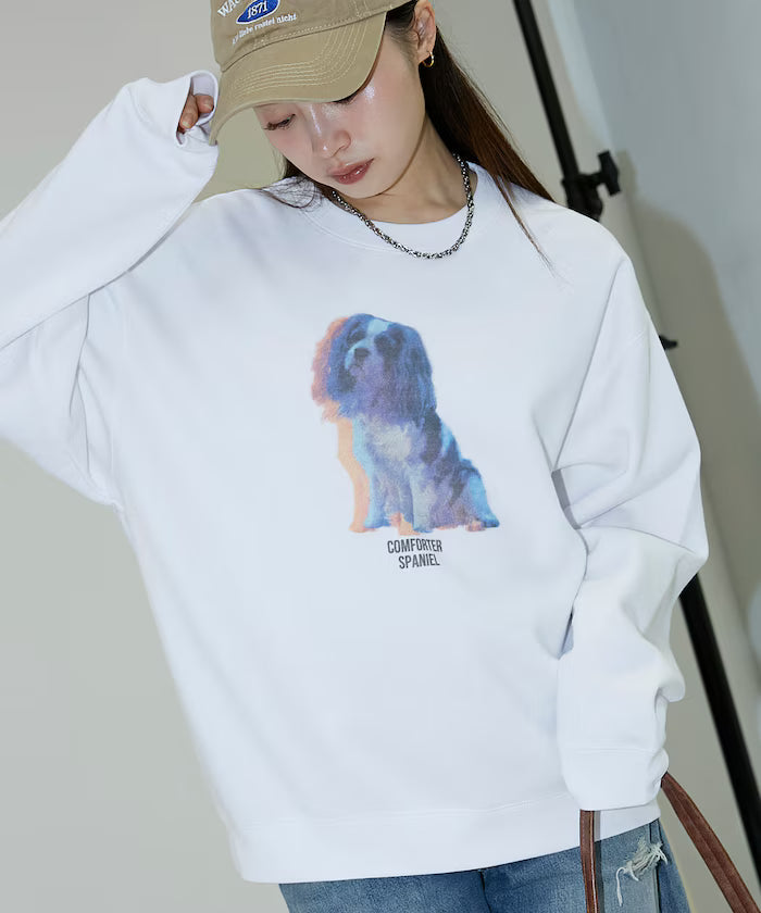 Dog Photo Print Fleece Lined Sweat Pullover Limited Edition