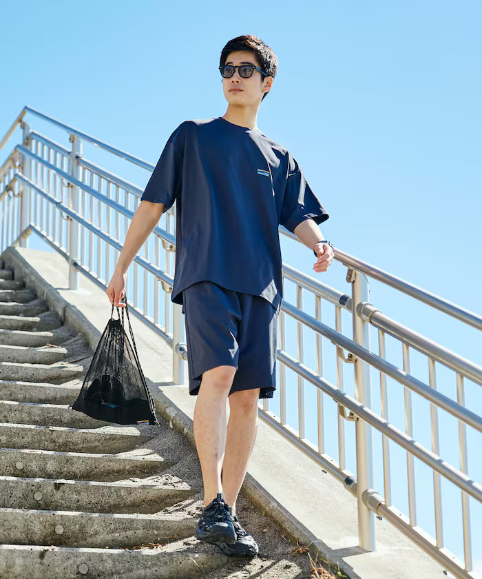 SPEEDRY Set with Bag Stretch Setup/T-Shirt/Shorts/3 in 1 /Rash Guard/Quick Dry/UV Cut/Heat Shield 【Limited Edition】