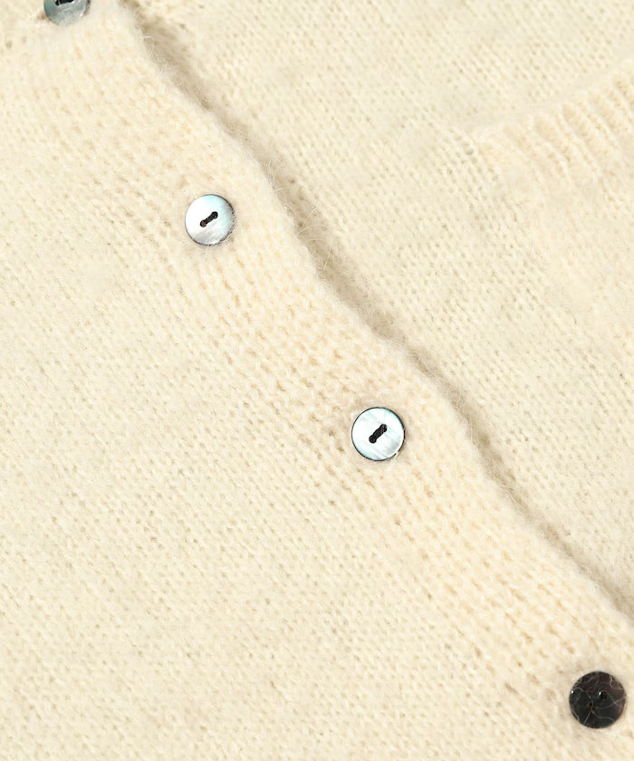 Alpaca Blend Bicolor Knit Cardigan
