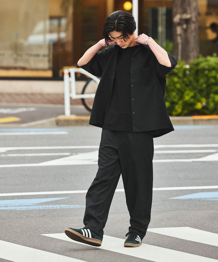 [New Color Added] Quick-Dry Material Relaxed Fit Tapered Easy Pants Linen-like