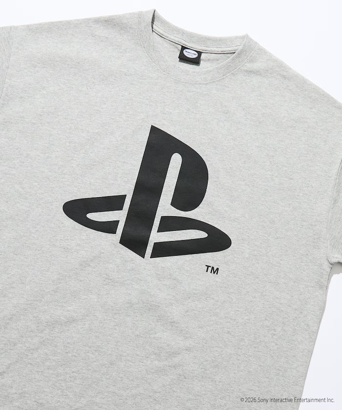 Big Silhouette Logo Back Print Crew Neck T-Shirt / PlayStation LOGO 【Limited Edition】
