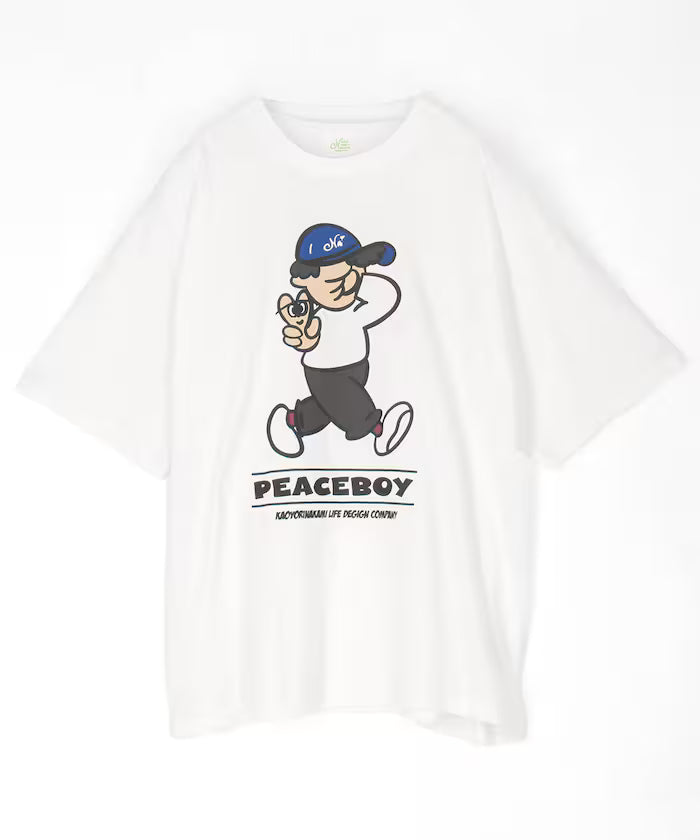[May 22 12:00 Start of Sales] kaoyorinakami × FREAK'S STORE / Kaoyorinakami Special Order Peace Boy Tee