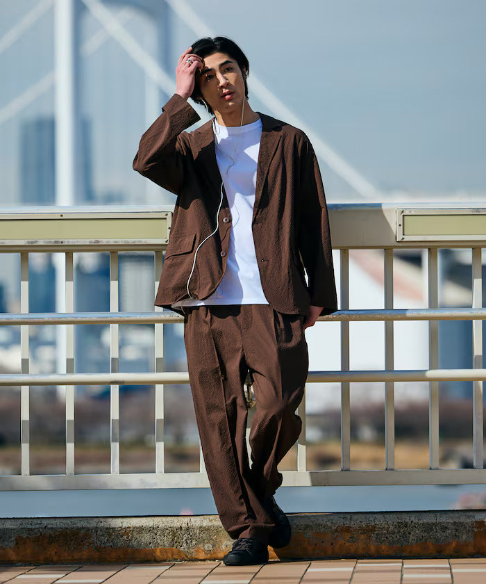 AiRide/AiRide Relax Fit Seersucker Setup/Tailored Jacket/Wide Slacks/Quick Dry/UV Cut 【Limited Release】