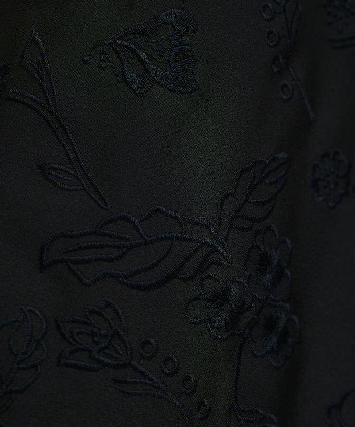 Flower Embroidery I-Line Easy Skirt