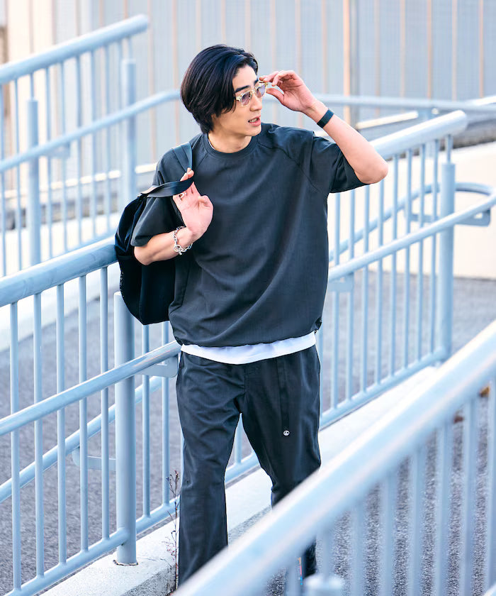 AiRide/Air Ride Relaxed Fit Raglan Short Sleeve Pullover/Moisture Wicking/UV Cut/Hem Code [Limited Edition]