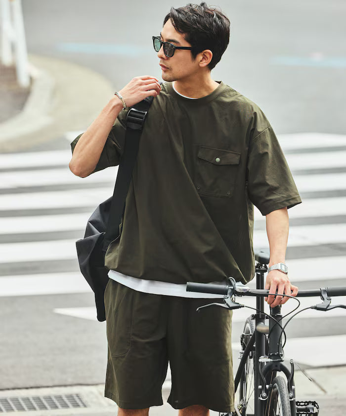 SOLOTEX Packable Short Sleeve Travel Set with Mini Bag Water-Absorbent and Quick-Drying