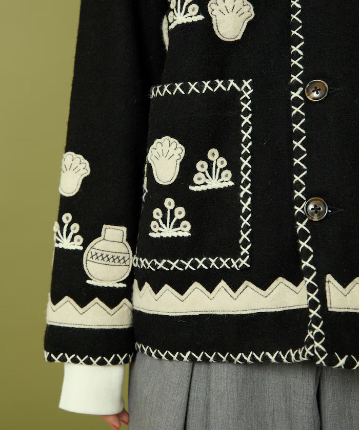 Indian Embroidery Wool Mexican Jacket
