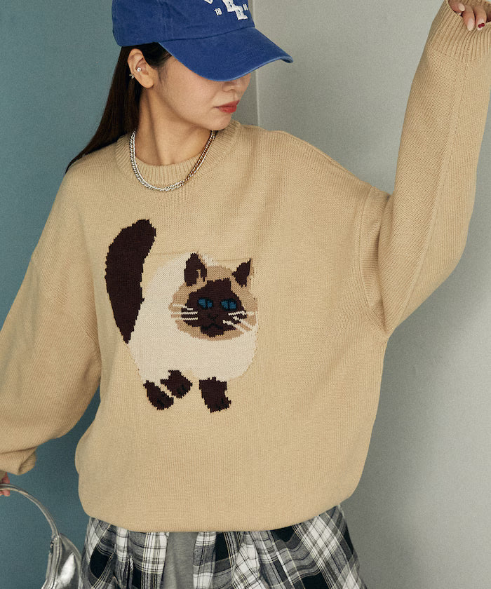 Various Cat Design Knit Limited Edition