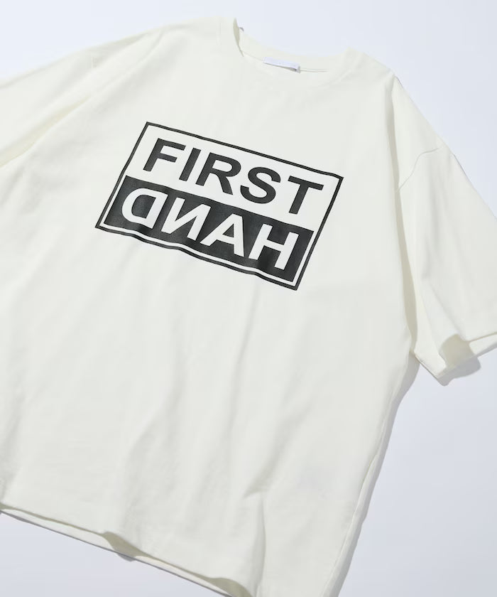 6 Ounce Front Logo Print Crew Neck T-Shirt / Print T-Shirt PRINT TWO-TIER BOX - White