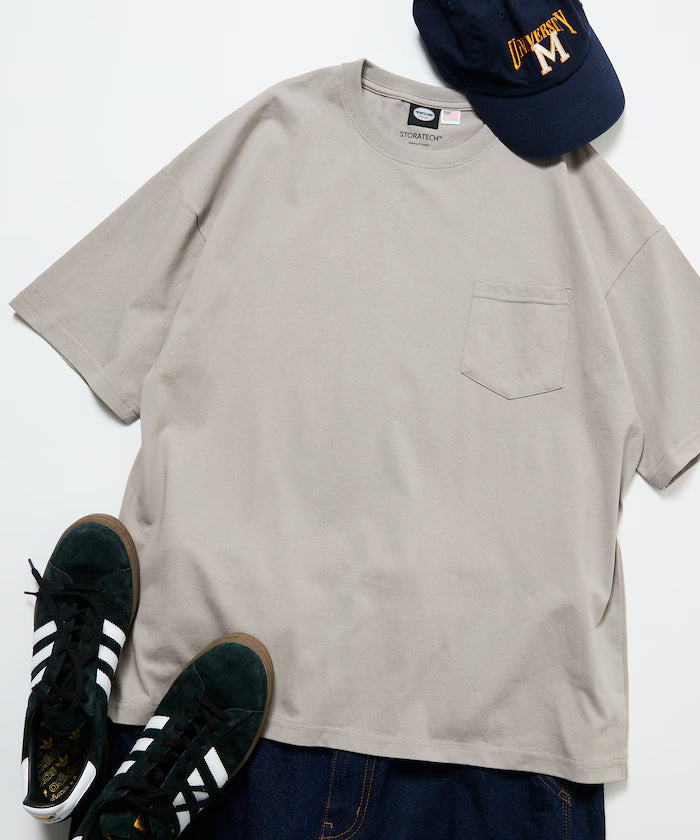 STORATECH Big Silhouette Pocket T-shirt/Antibacterial/Odor-resistant/Antimicrobial/UV Cut/Contact Cooling/Quick Drying 【Limited Edition】