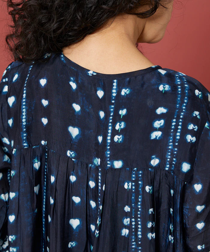 Shibori Print Tiered One Piece