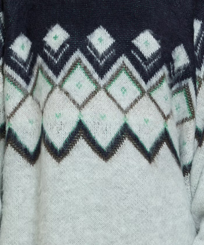 Jacquard Mohair Touch Knit Pullover Limited Edition