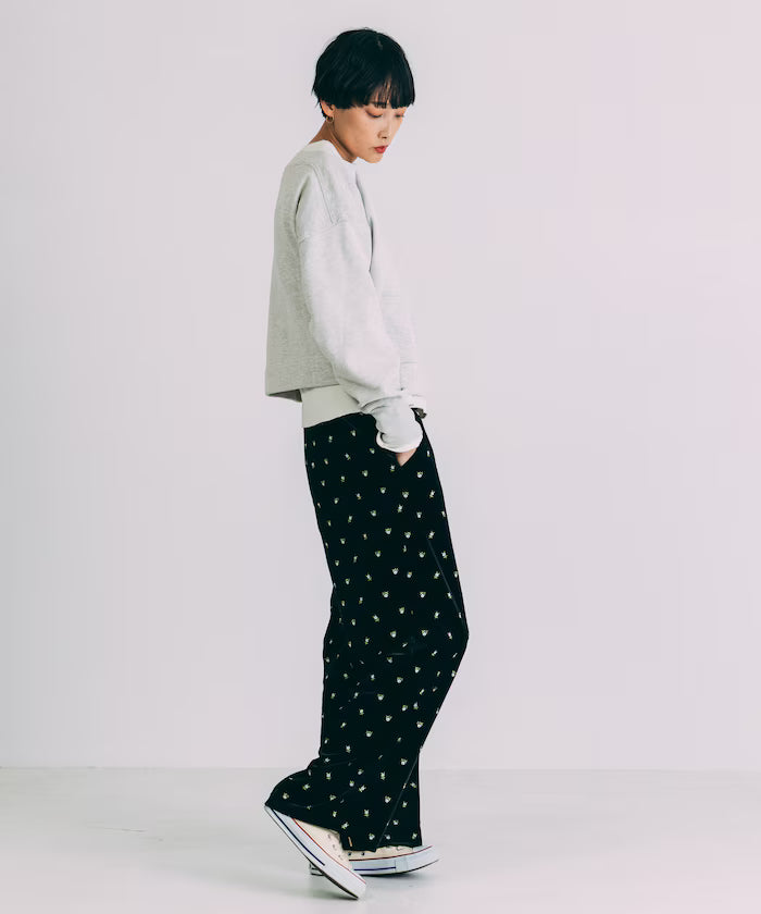 Boat Neck Short Sweatshirt