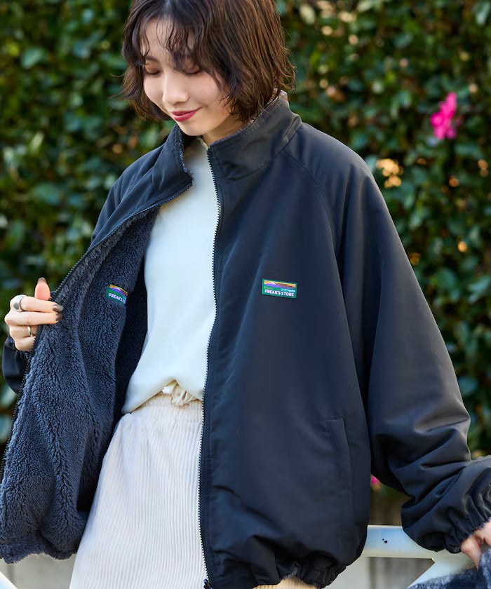 Relaxed Fit Nylon Fleece Reversible Stand Blouson [Limited Edition]