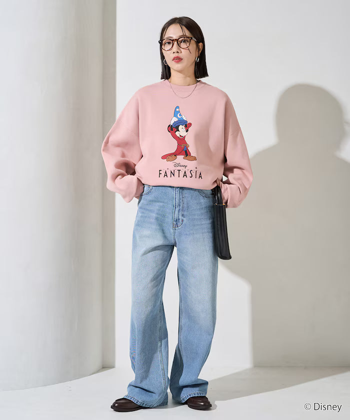 DISNEY / Disney / 'Fantasia' / Mickey Mouse / Relax Fit Printed Crewneck Sweatshirt 【Limited Edition】