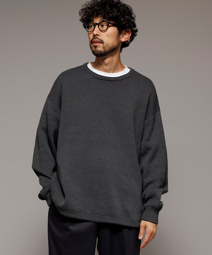 Milan Rib Spindle Crew Knit / Easy Care