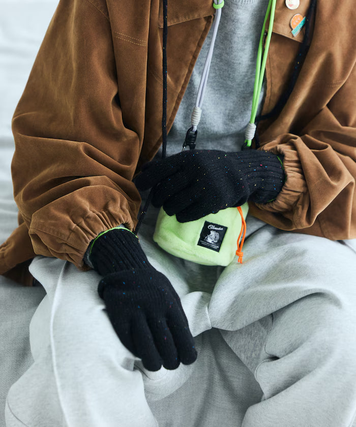 WOOL EASY SLIT GLOVE Wool Easy Glove with Smartphone-Compatible Slit