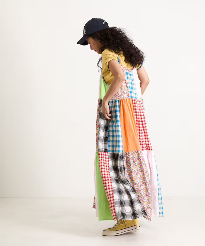 Patchwork Three-Tiered Camisole Dress
