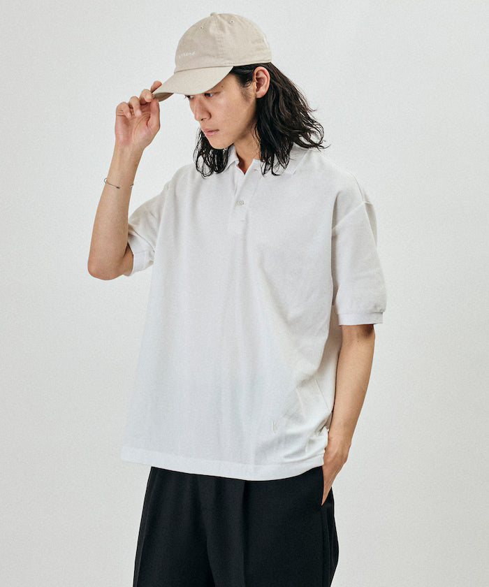 One-Point Embroidery Polo Shirt - White