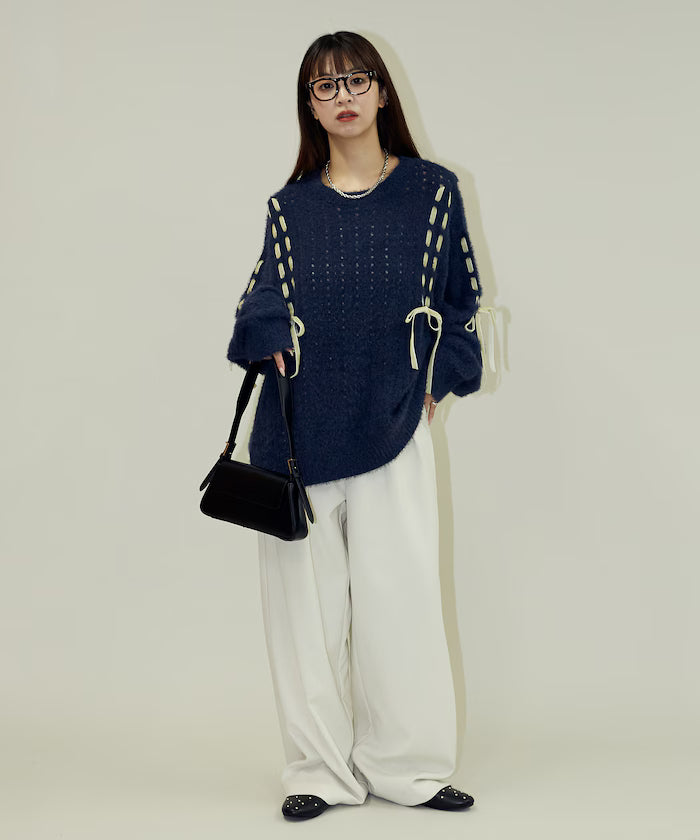 Velvet Ribbon Woven Feather Knit Limited Edition