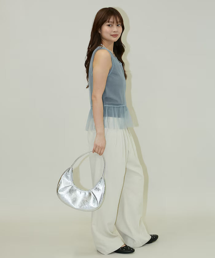 <Set Item> Tulle Layered Tank Top Limited Edition