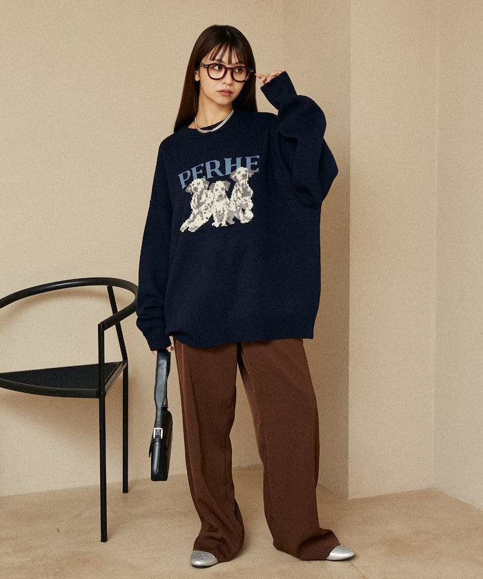 Dalmatian Dog Design Jacquard Knit Limited Edition