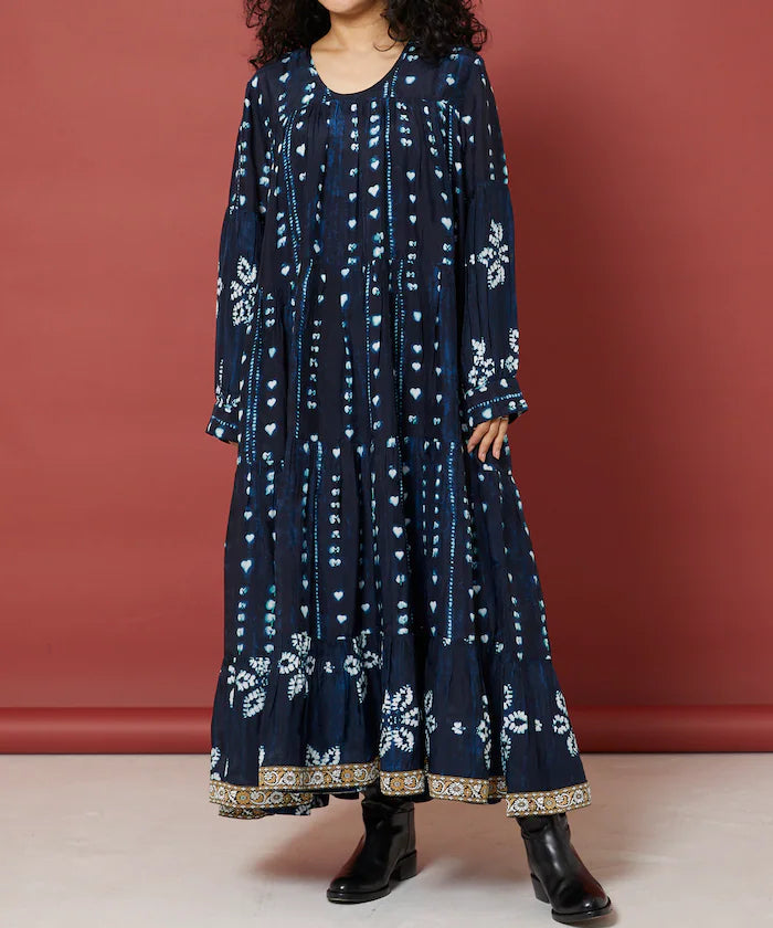 Shibori Print Tiered One Piece