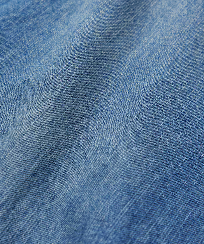 Wide Silhouette Curve Denim Pants One Wash