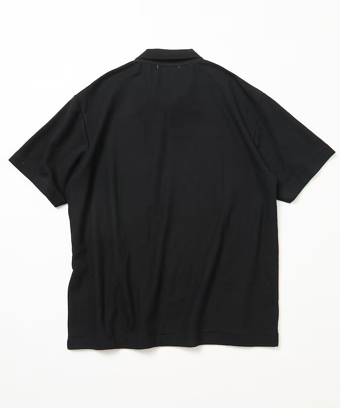 One Point Embroidered Pique Skipper Polo Shirt