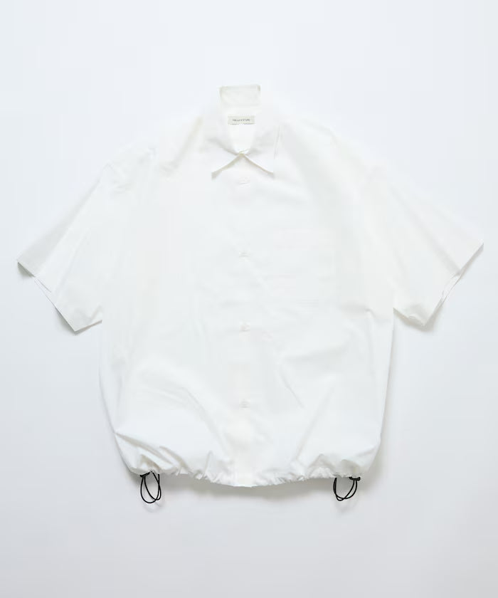 Wide silhouette spindle regular collar short sleeve shirt / hem code [limited edition]