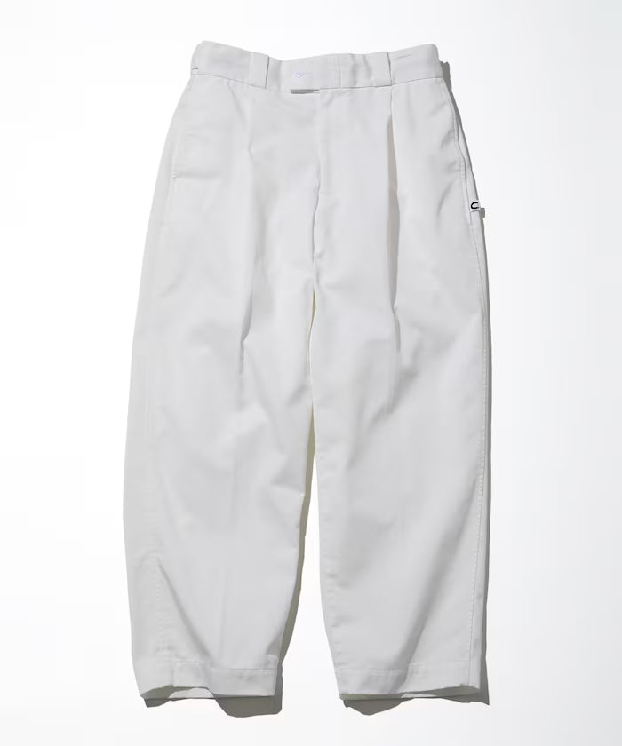 TC Twill 1 Tuck Pants - White