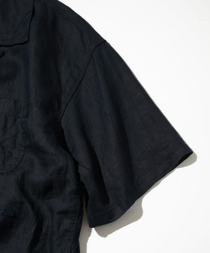 Belgium Linen Open Collar Shirt 1.1