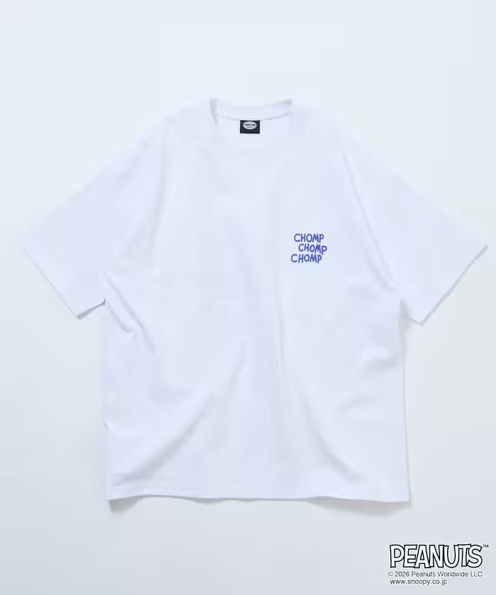 PEANUTS/Peanuts Limited Edition Big Silhouette Back Print Crew Neck T-Shirt/CHOMP 【Limited Edition】