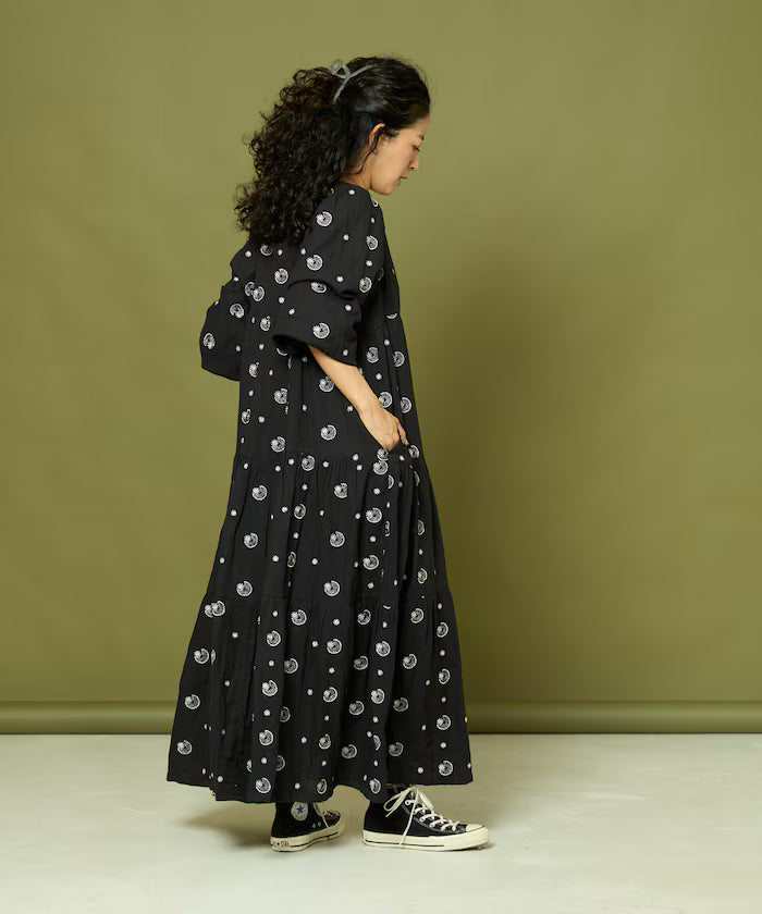 Lame Embroidered Moon & Star Dress