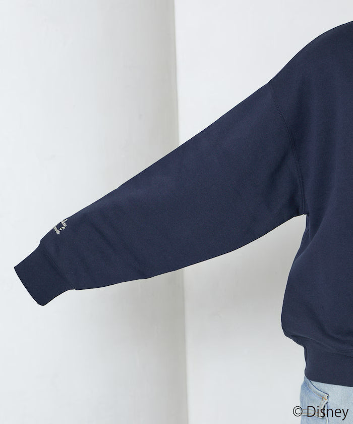 FREAK'S STORE×Ami Maeda/Disney/Mickey Mouse/Mickey Mouse/Flock Print Sweatshirt [Limited Edition]