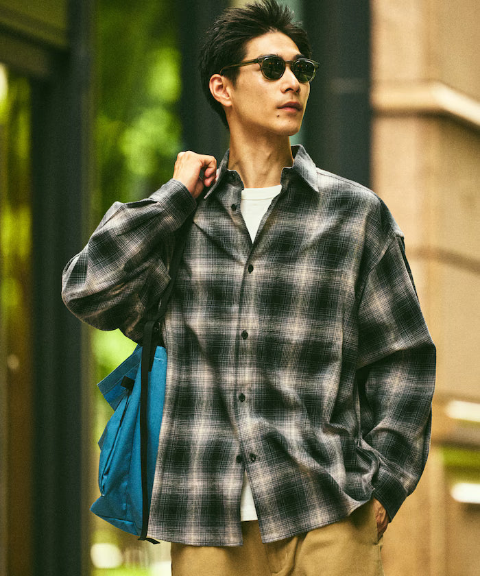 Relax Fit Relax Fit Ombre Check Flannel Shirt [Limited Edition]