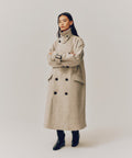 Oversized Recycled Wool Coat - Off White