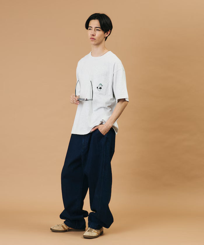 tombonia/Tombonia Back Print Crew Neck Pocket T-Shirt/Skate Boy