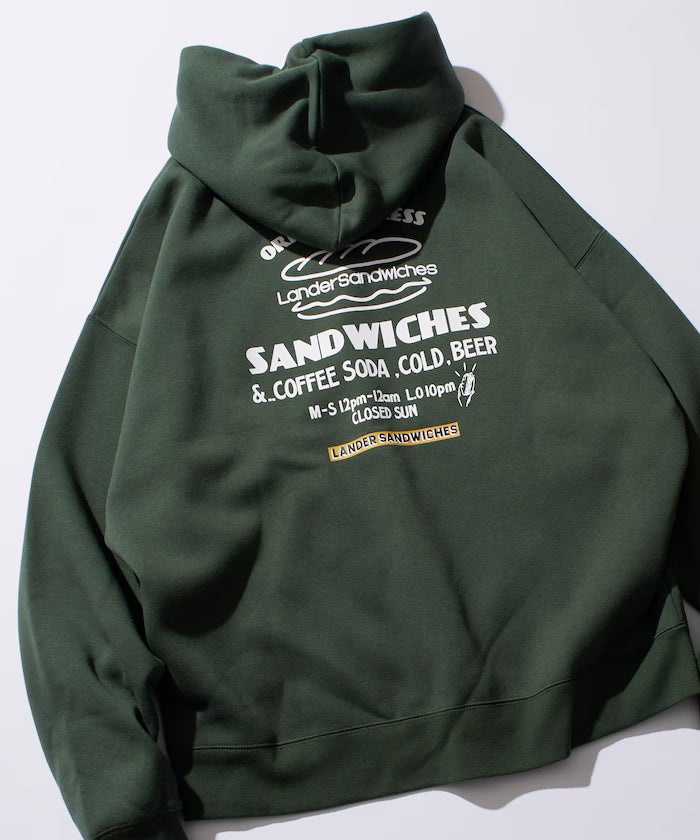 LANDER SANDWICHES×FREAK'S STORE/LANDER Limited Big Silhouette Back Print Sweat Hoodie 【Limited Release】